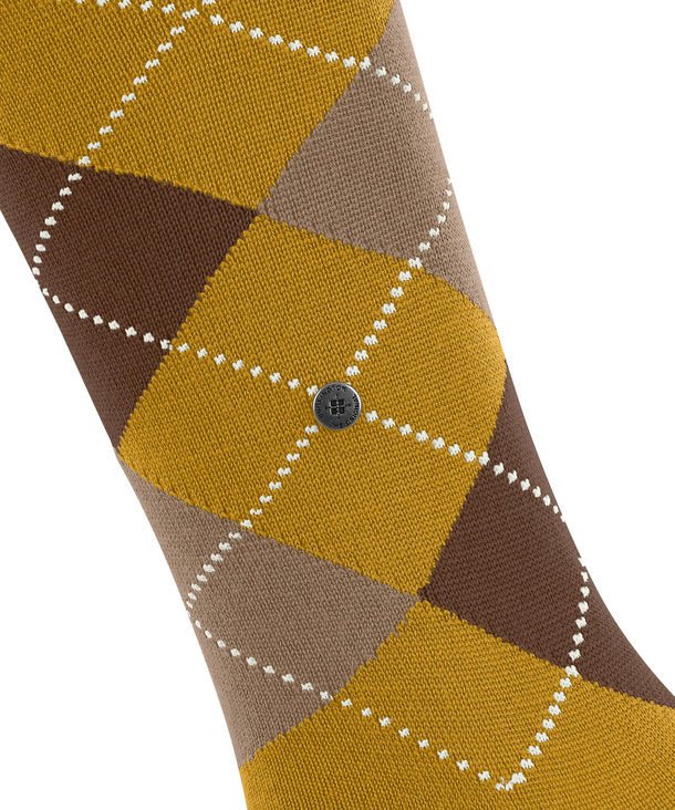 Burlington Marylebone Argyle Knee - High Socks Curry - Steranko Clothing Manchester