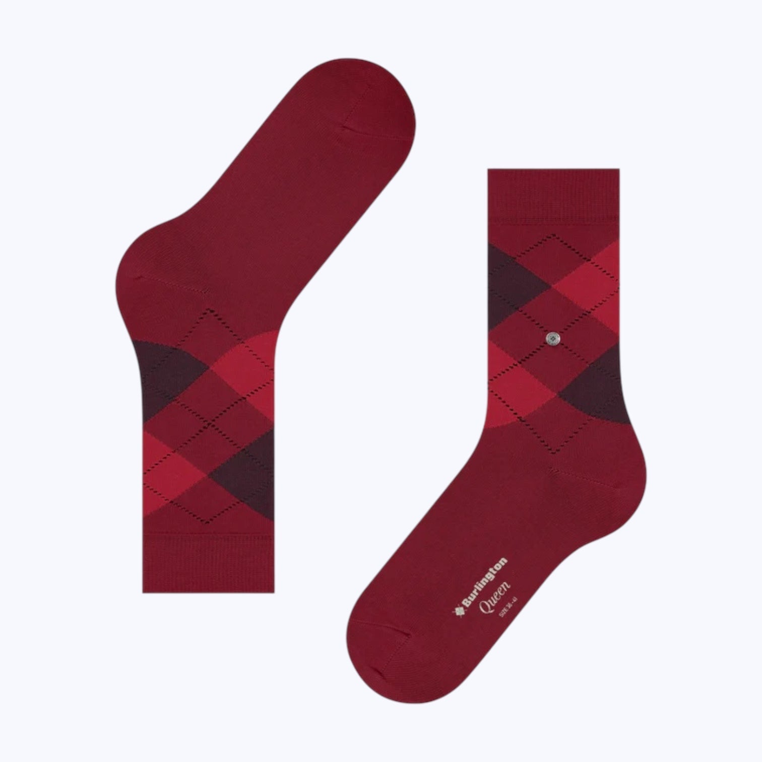 Burlington Queen Argyle Socks Feuerrot - Steranko Clothing Manchester