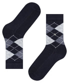 Burlington Whitby Argyle Socks Marine - Steranko Clothing Manchester