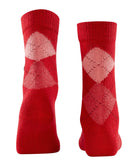 Burlington Whitby Argyle Socks Vermillion Red - Steranko Clothing Manchester