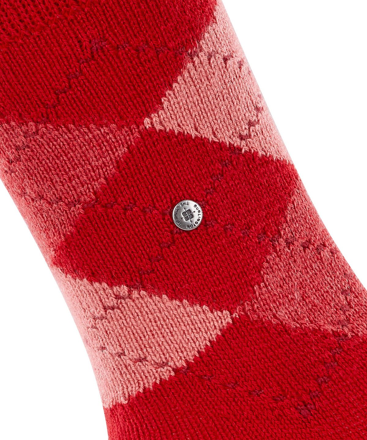 Burlington Whitby Argyle Socks Vermillion Red - Steranko Clothing Manchester