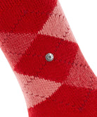 Burlington Whitby Argyle Socks Vermillion Red - Steranko Clothing Manchester