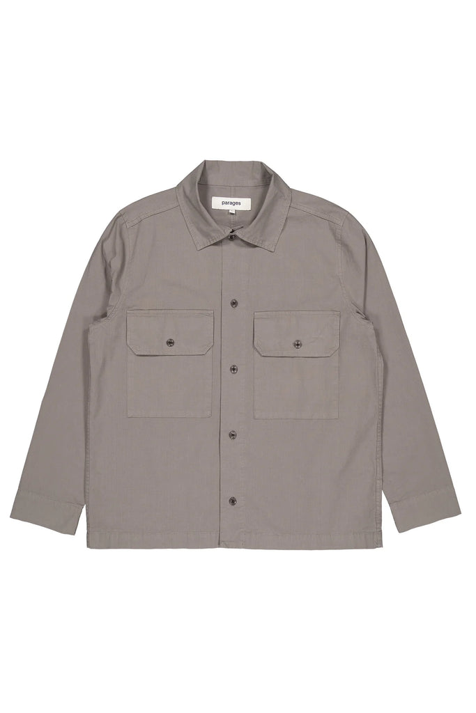 Parages Cargo Overshirt Cement Grey