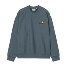 Carhartt American Script Sweater Office Blue - Steranko Clothing Manchester