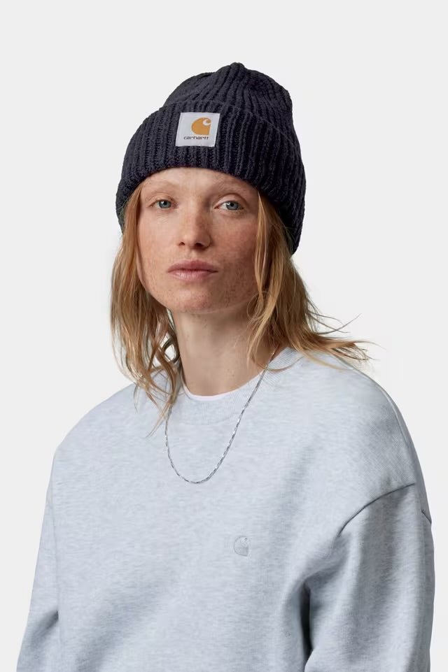 Carhartt Anglistic Beanie Speckled Dark Navy - Steranko Clothing Manchester