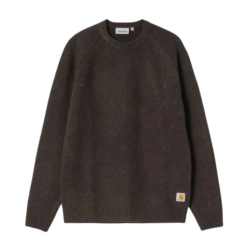 Carhartt Anglistic Sweater Speckled Tobacco - Steranko Clothing Manchester