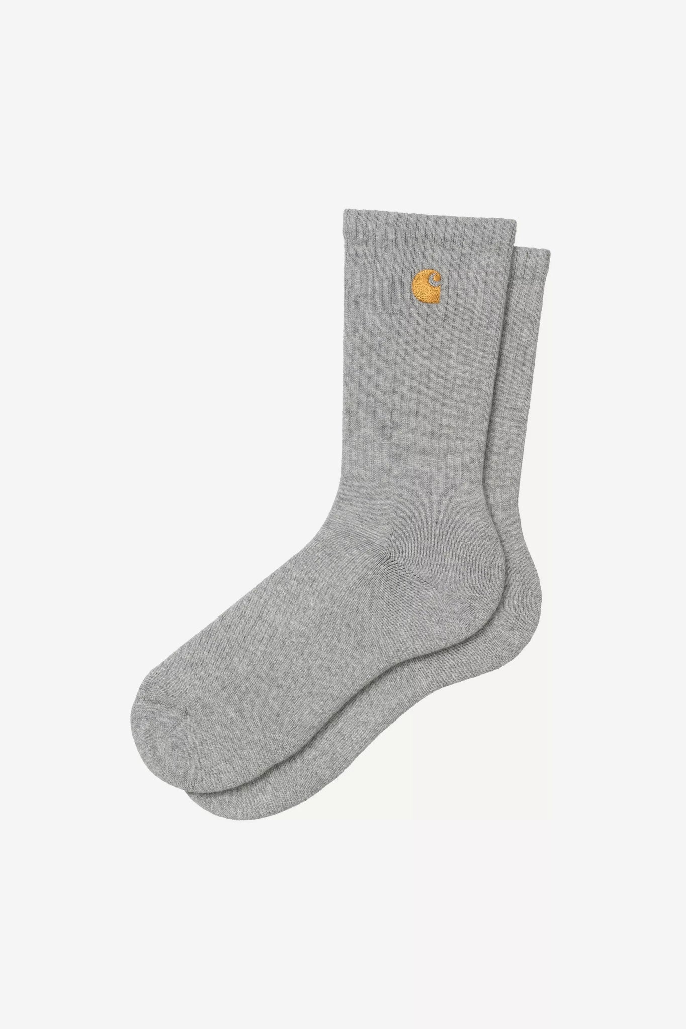 Carhartt Chase Socks Grey Heather / Gold - Steranko Clothing Manchester