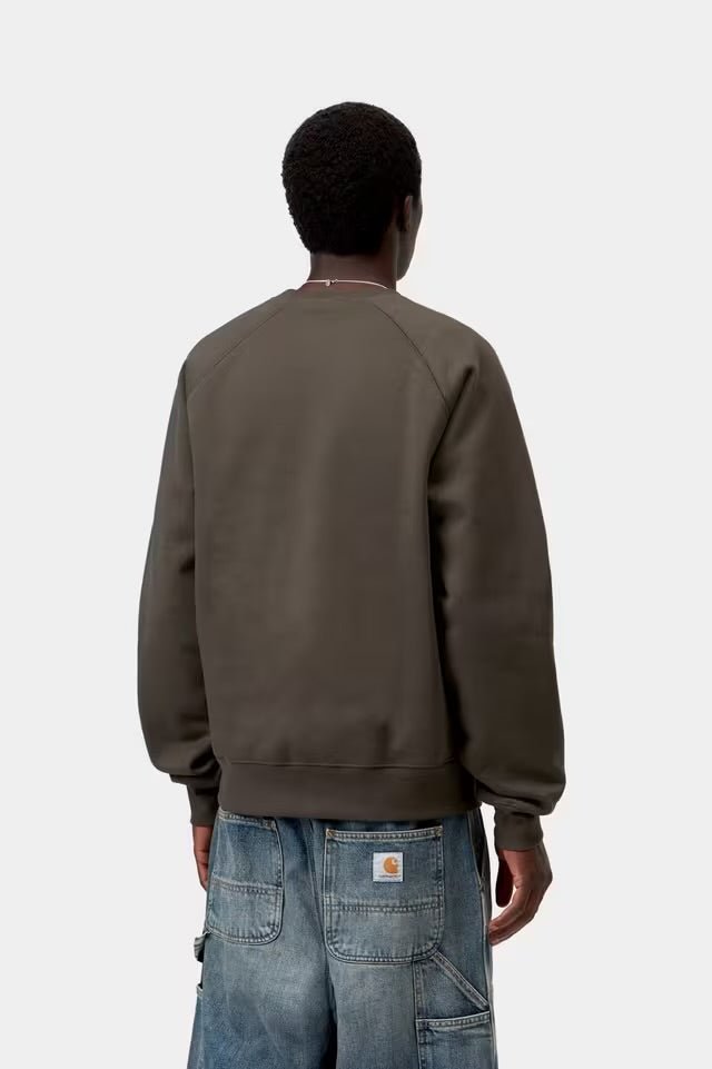 Carhartt Chase Sweatshirt Shungite/Gold - Steranko Clothing Manchester