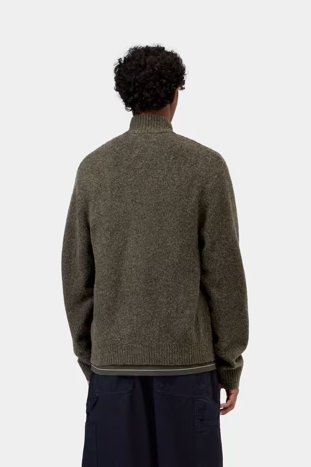 Carhartt Curtis Sweater Jacket Tangled Shungite - Steranko Clothing Manchester