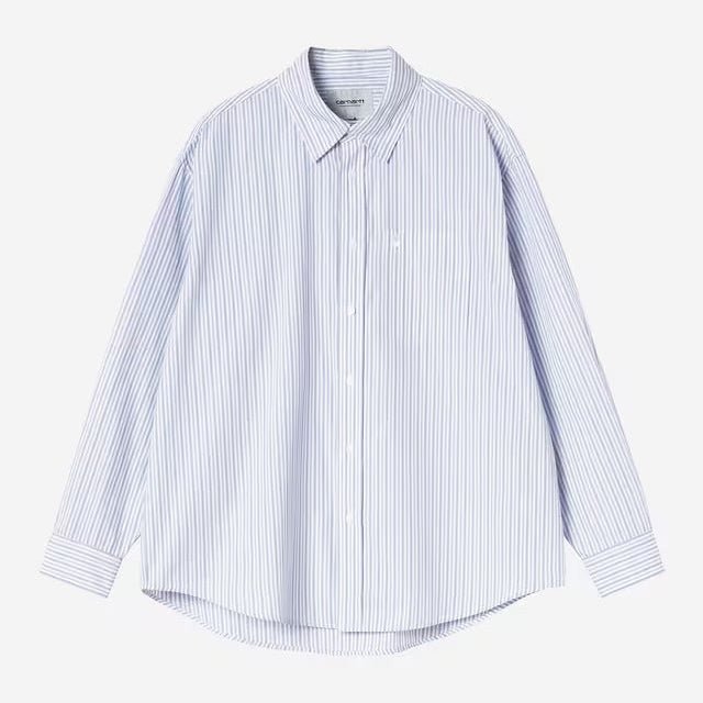 Carhartt Keene Shirt Keen Stripe / White - Steranko Clothing Manchester