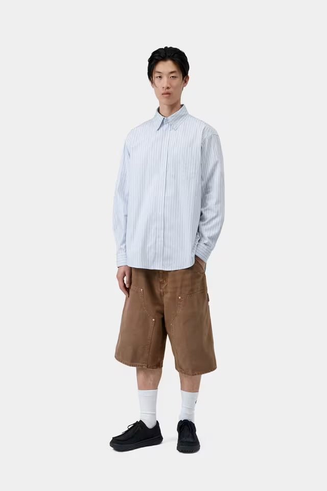Carhartt Keene Shirt Keen Stripe / White - Steranko Clothing Manchester