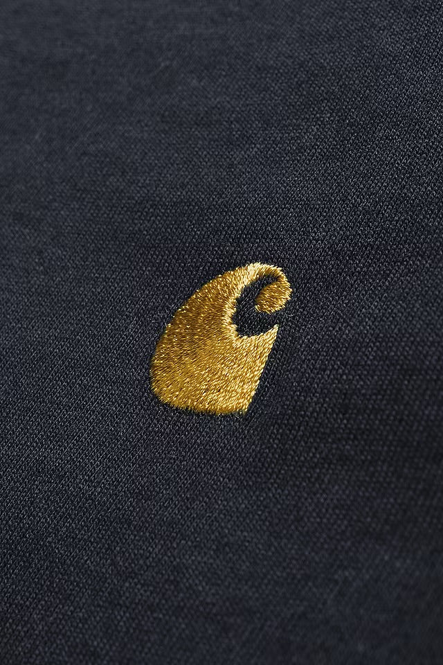 Carhartt L/S Chase T-shirt Dark Navy/Gold - Steranko Clothing Manchester