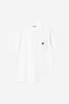 Carhartt Pocket T-Shirt White / Red - Steranko Clothing Manchester