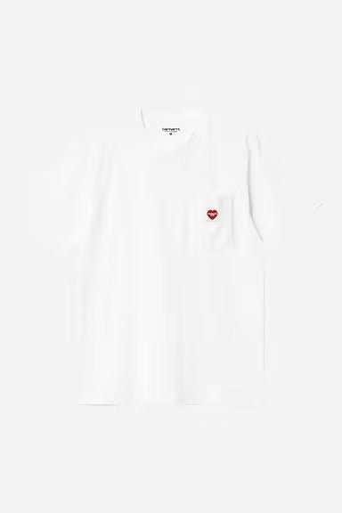 Carhartt Pocket T-Shirt White / Red - Steranko Clothing Manchester