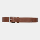 Carhartt Script Belt 100% Leather Cognac/ Silver - Steranko Clothing Manchester