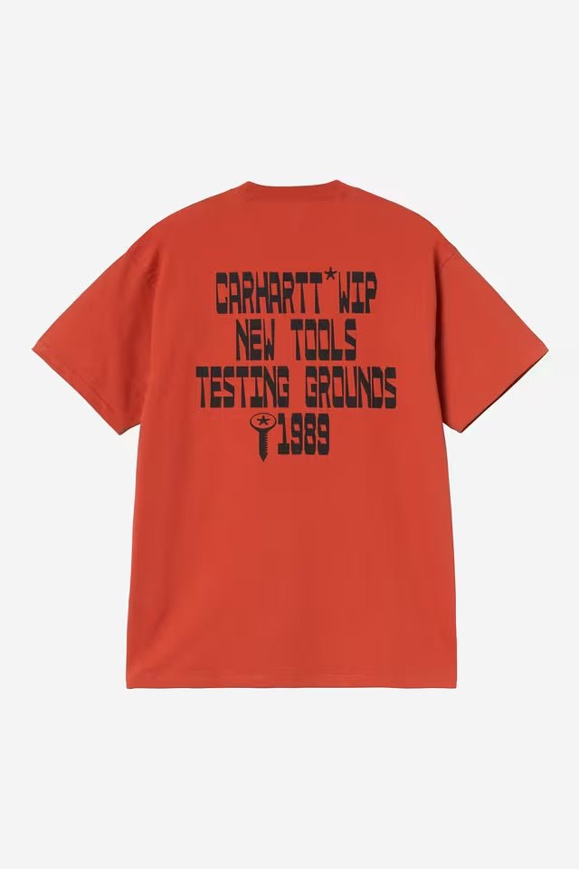 Carhartt S/S Blocks T-Shirt Oxide Red - Steranko Clothing Manchester