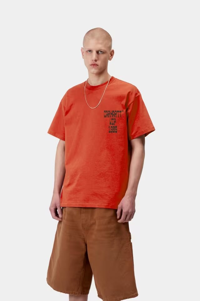 Carhartt S/S Blocks T-Shirt Oxide Red - Steranko Clothing Manchester