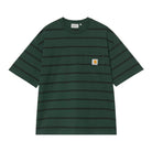 Carhartt S/S Cardona Pocket T-Shirt Cardona Stripe/Natural/Dark Scarab - Steranko Clothing Manchester