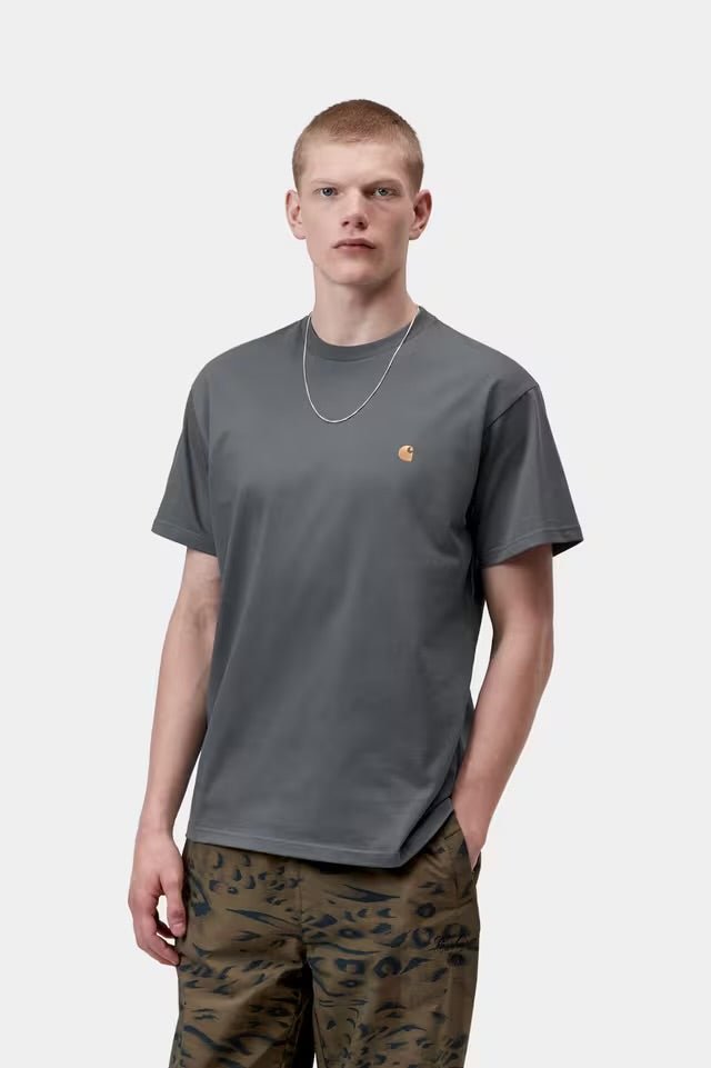 Carhartt S/S Chase T-Shirt Styx Gold - Steranko Clothing Manchester