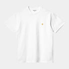 Carhartt S/S Chase T-Shirt White / Gold - Steranko Clothing Manchester