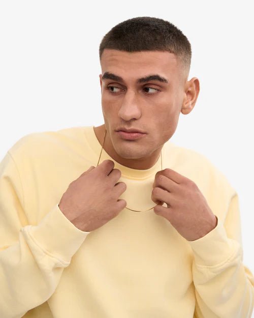 Colorful Standard Classic Organic Crew Neck Soft Yellow - Steranko Clothing Manchester