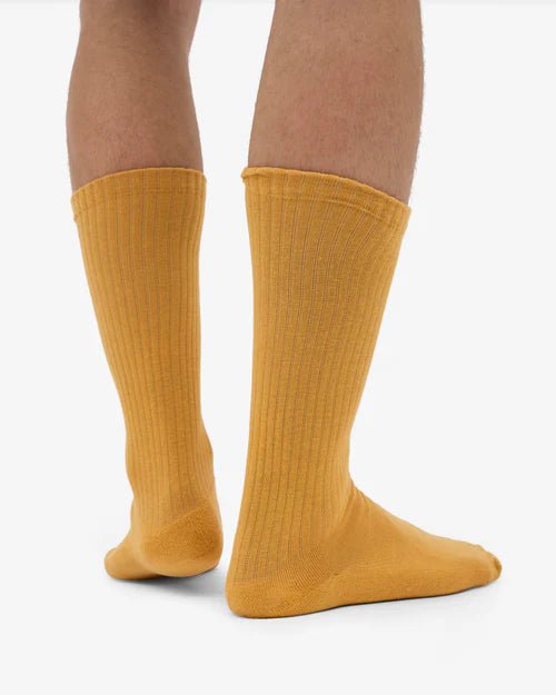 Colorful Standard Organic Active Sock Burned Yellow - Steranko Clothing Manchester