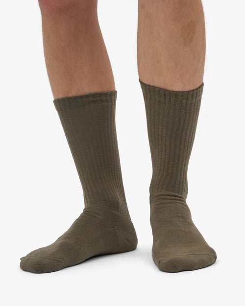 Colorful Standard Organic Active Sock Dusty Olive - Steranko Clothing Manchester