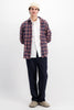 Parages Crinkle Shirt Grey / Red Checks