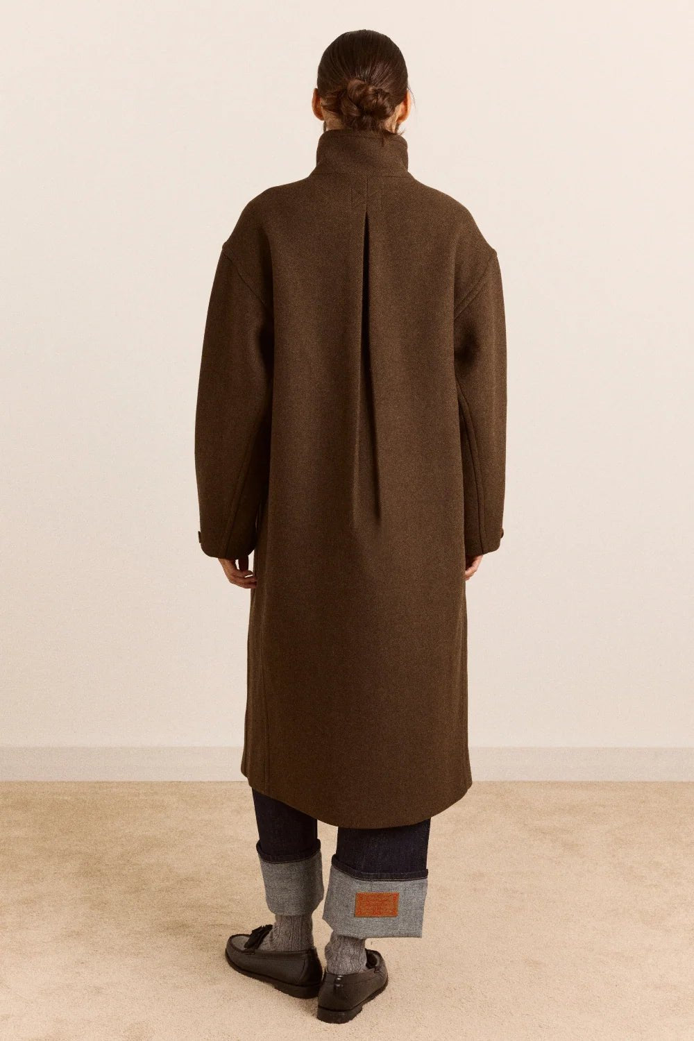 Damson Madder Agnes Wool Blend Coat Chocolate - Steranko Clothing Manchester