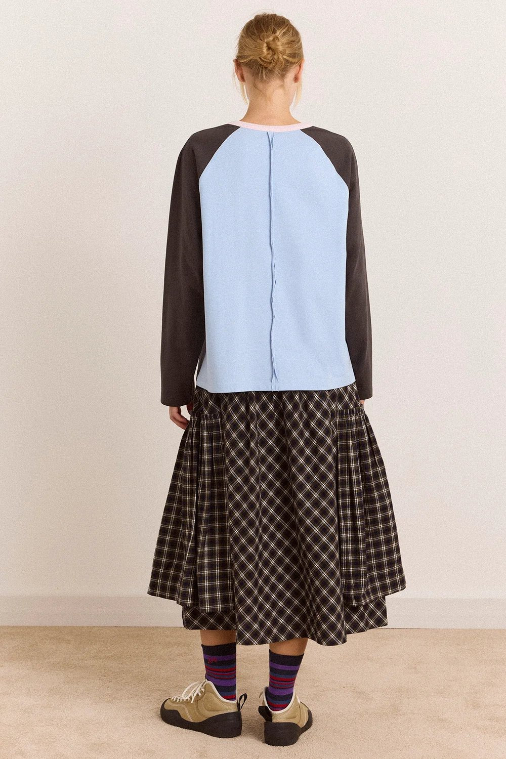 Damson Madder Berta Midi Skirt Lyra Check - Steranko Clothing Manchester
