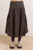 Damson Madder Berta Midi Skirt Lyra Check - Steranko Clothing Manchester