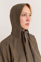 Damson Madder Blake Hooded Top Orion Check - Steranko Clothing Manchester