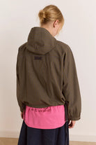 Damson Madder Blake Hooded Top Orion Check - Steranko Clothing Manchester