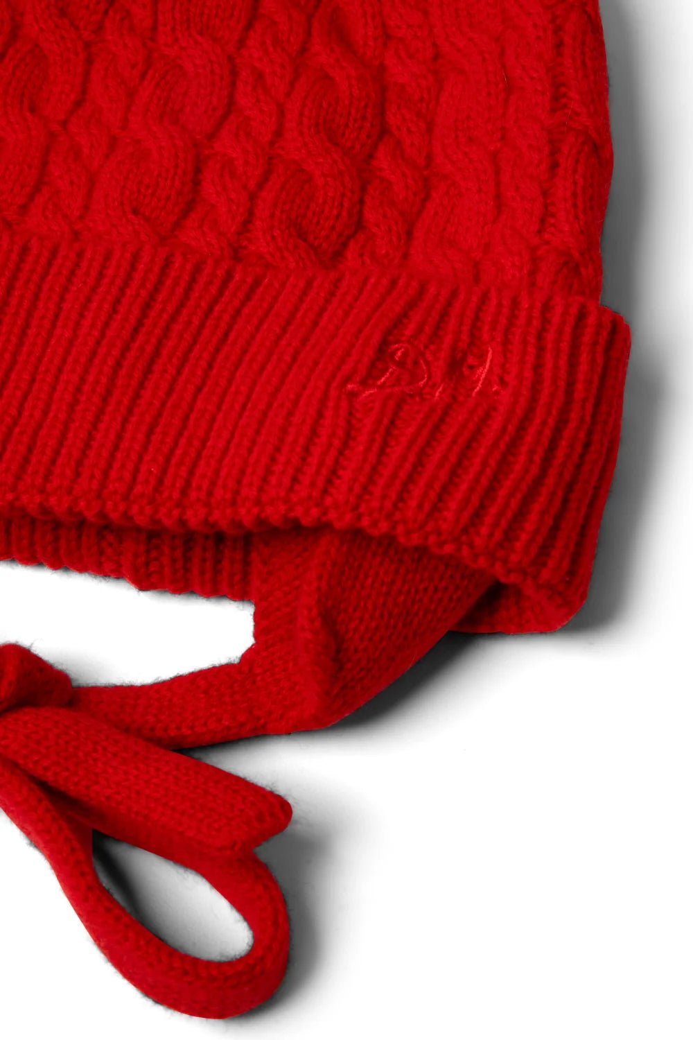 Damson Madder Cashmere Mix Turn Up Tie Beanie Red - Steranko Clothing Manchester