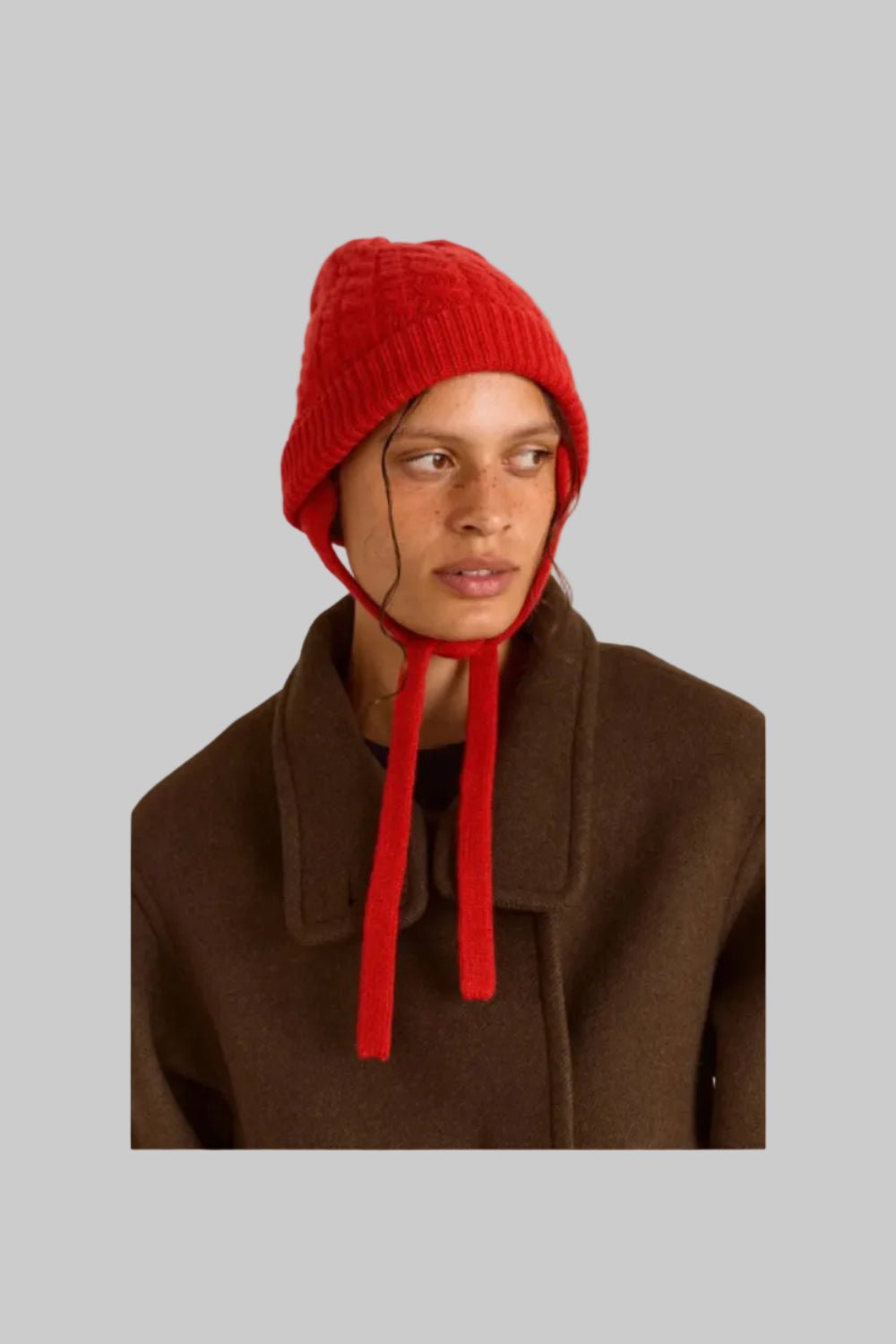 Damson Madder Cashmere Mix Turn Up Tie Beanie Red - Steranko Clothing Manchester