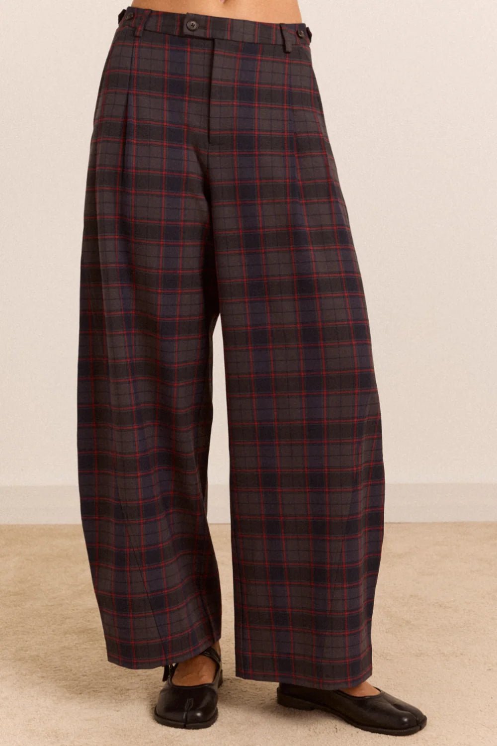 Damson Madder Haisley Trouser Sirius Check - Steranko Clothing Manchester