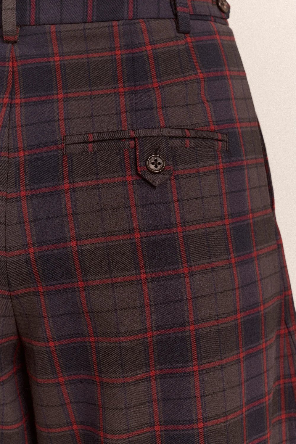 Damson Madder Haisley Trouser Sirius Check - Steranko Clothing Manchester