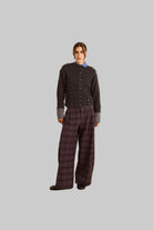 Damson Madder Haisley Trouser Sirius Check - Steranko Clothing Manchester