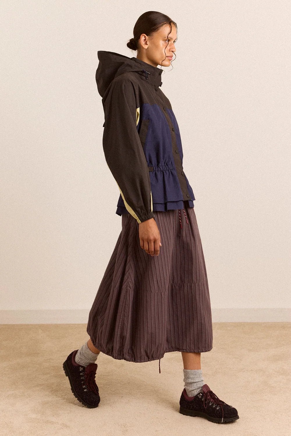 Damson Madder Lainey Skirt Merlot Stripe - Steranko Clothing Manchester