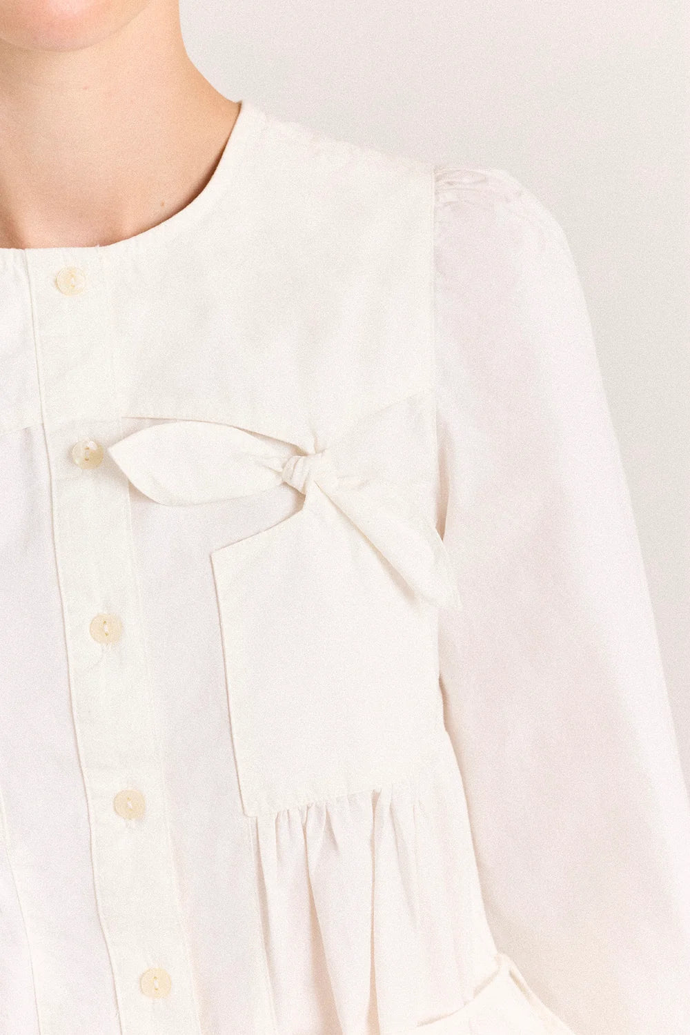 Damson Madder Lettie Bow Detail White - Steranko Clothing Manchester