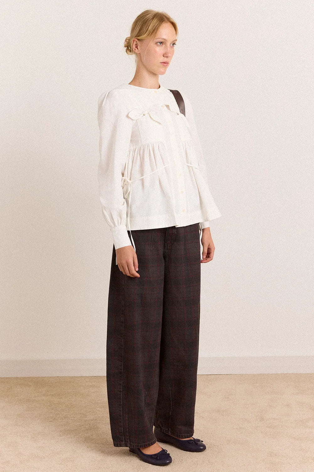 Damson Madder Lettie Bow Detail White - Steranko Clothing Manchester