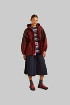 Damson Madder Liu Shower Proof Raincoat Burgundy - Steranko Clothing Manchester