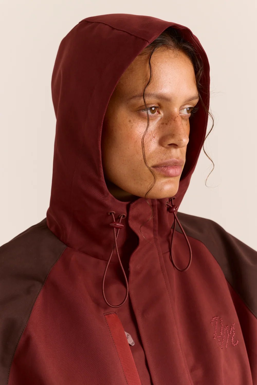 Damson Madder Liu Shower Proof Raincoat Burgundy - Steranko Clothing Manchester