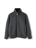Damson Madder Pixie Wool Blend Bomber Willow Gingham - Steranko Clothing Manchester