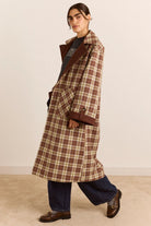 Damson Madder Reversible Longline Jerry Trench Chocolate - Steranko Clothing Manchester
