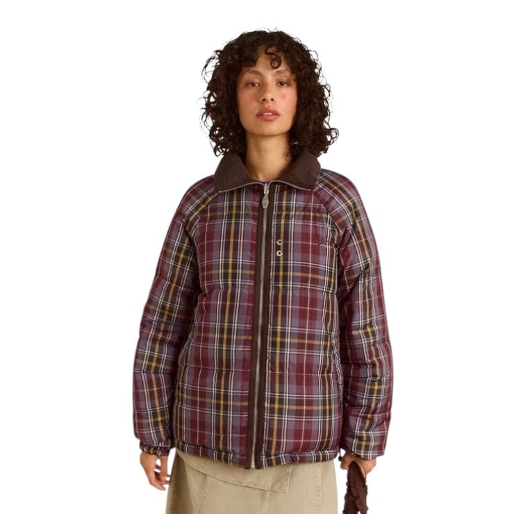 Damson Madder Reversible Opal Puffer Plumb Check - Steranko Clothing Manchester