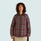 Damson Madder Reversible Opal Puffer Plumb Check - Steranko Clothing Manchester