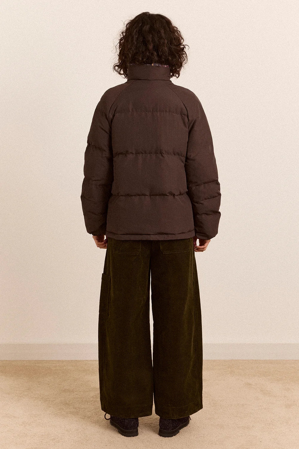 Damson Madder Reversible Opal Puffer Plumb Check - Steranko Clothing Manchester