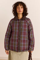 Damson Madder Reversible Opal Puffer Plumb Check - Steranko Clothing Manchester