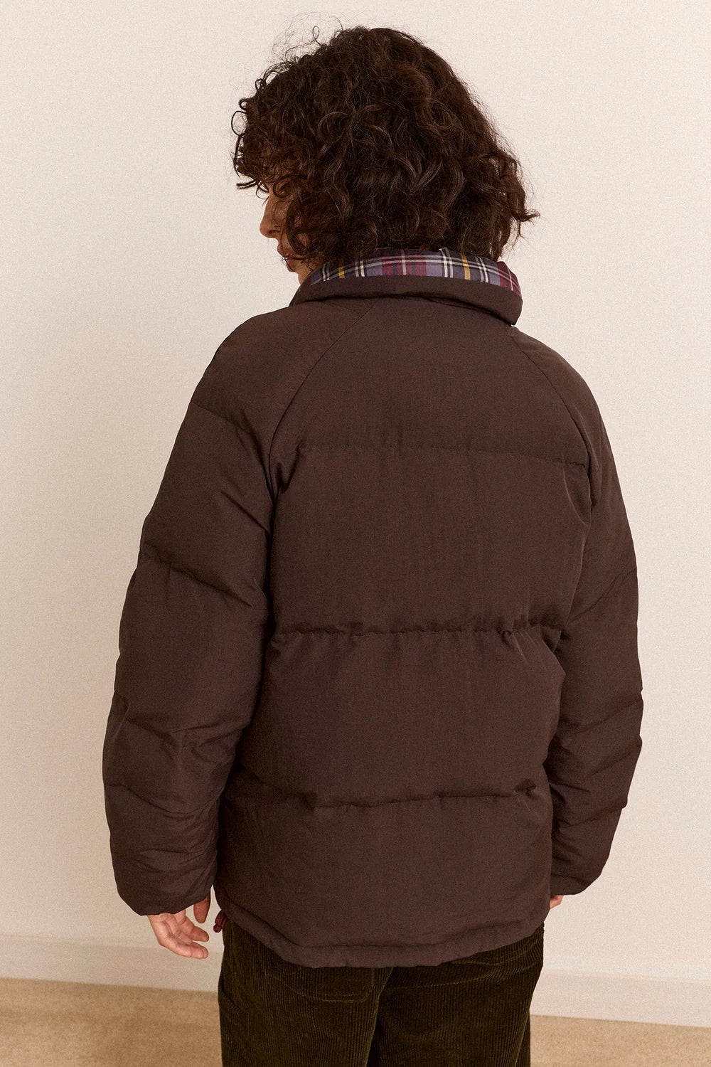 Damson Madder Reversible Opal Puffer Plumb Check - Steranko Clothing Manchester